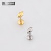3D MARQUISE TEARDROP TOP THREADLESS PUSH IN ASTM F136 IMPLANT GRADE TITANIUM LABRET SET